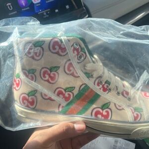 Gucci Sneakers with Red Apple Print